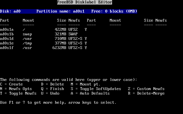  Sysinstall Disklabel    