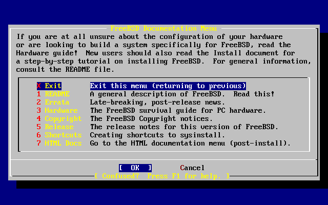   Sysinstall