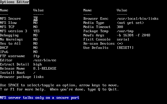  Sysinstall